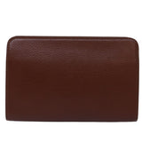 Luxury BurberrySs Clutch Bag Leather Brown Auth bs15138