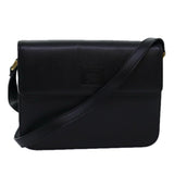 Luxury BurberrySs Shoulder Bag Leather Black Auth bs15151