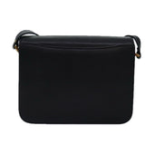 Luxury BurberrySs Shoulder Bag Leather Black Auth bs15151