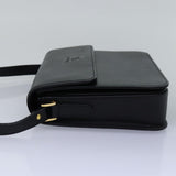 Luxury BurberrySs Shoulder Bag Leather Black Auth bs15151
