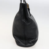 Luxury BurberrySs Hand Bag Leather Black Auth bs15308