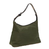 Luxury BurberrySs Blue Label Shoulder Bag Nylon Khaki Auth bs15353
