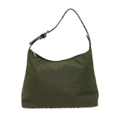 Luxury BurberrySs Blue Label Shoulder Bag Nylon Khaki Auth bs15353