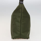 Luxury BurberrySs Blue Label Shoulder Bag Nylon Khaki Auth bs15353