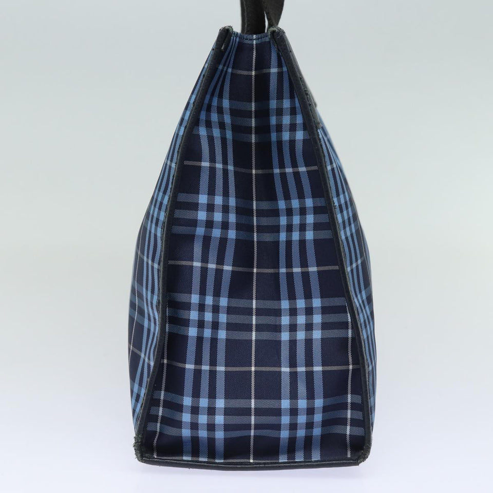 Luxury Burberry Nova Check Hand Bag Nylon Blue Auth bs15357