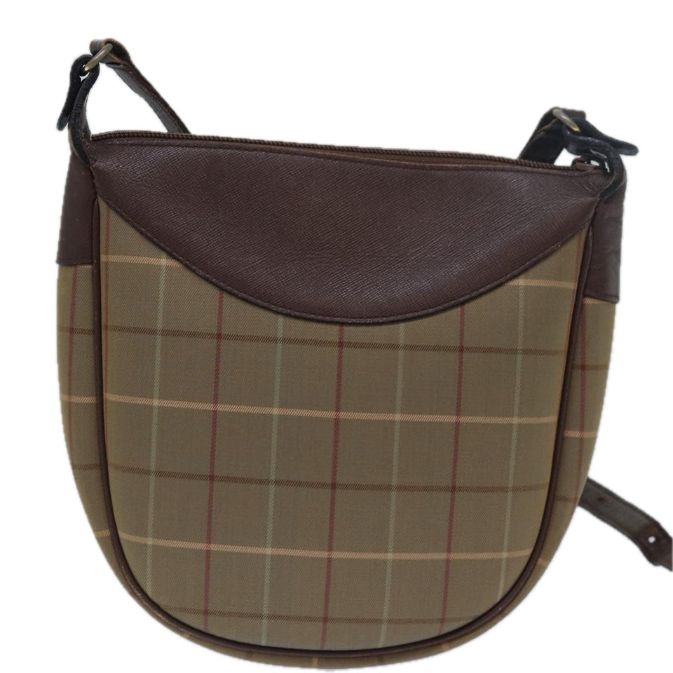 Luxury BurberrySs Nova Check Shoulder Bag Canvas Brown Auth bs15361