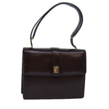 Luxury BurberrySs Nova Check Hand Bag Leather Brown Auth bs15451