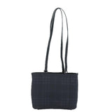 Luxury Burberry Nova Check Shoulder Bag PVC Black Auth bs15452