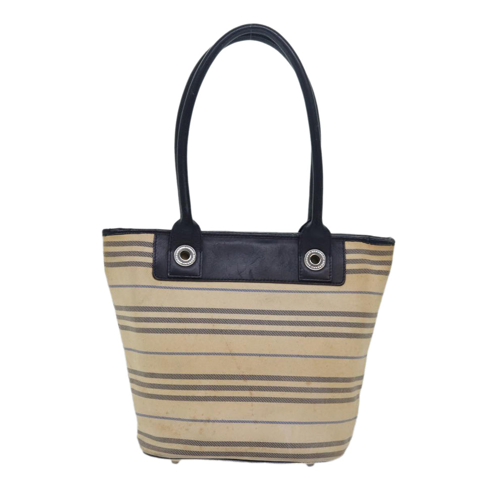Luxury Burberry Nova Check Tote Bag Canvas Beige Auth bs15723