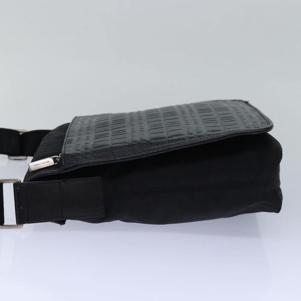 Luxury Burberry Shoulder Bag Nylon Black Auth bs15733