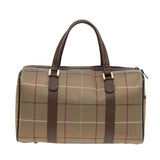 Luxury BurberrySs Nova Check Boston Bag Canvas Beige Auth bs15740