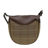 Luxury BurberrySs Nova Check Shoulder Bag Canvas Beige Brown Auth bs15807
