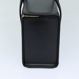 Luxury BurberrySs Hand Bag Leather Black Auth bs16011