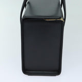 Luxury BurberrySs Hand Bag Leather Black Auth bs16011