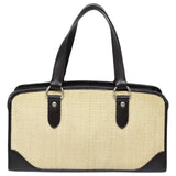 Luxury Burberry Tote Bag Straw Beige Auth bs16018