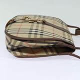 Luxury BurberrySs Nova Check Shoulder Bag Canvas Leather Beige Brown Auth bs16020