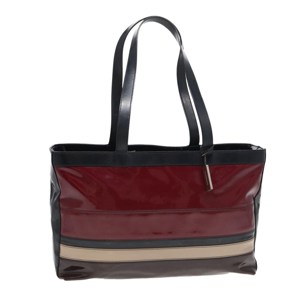Luxury Burberry Tote Bag Enamel Red Auth bs16116
