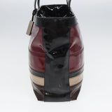 Luxury Burberry Tote Bag Enamel Red Auth bs16116