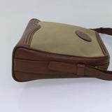 Luxury BurberrySs Shoulder Bag Canvas Leather Beige Auth bs16124