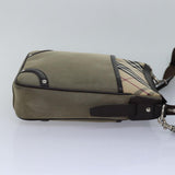 Luxury Burberry Nova Check Shoulder Bag Canvas Beige Auth bs16156