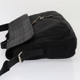 Luxury Burberry Nova Check Hand Bag Leather nylon 2way Black Auth bs16211