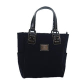 Luxury Burberry Tote Bag Canvas Black Auth bs16214