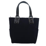 Luxury Burberry Tote Bag Canvas Black Auth bs16214