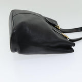 Luxury BurberrySs Hand Bag Leather Black Auth bs16614