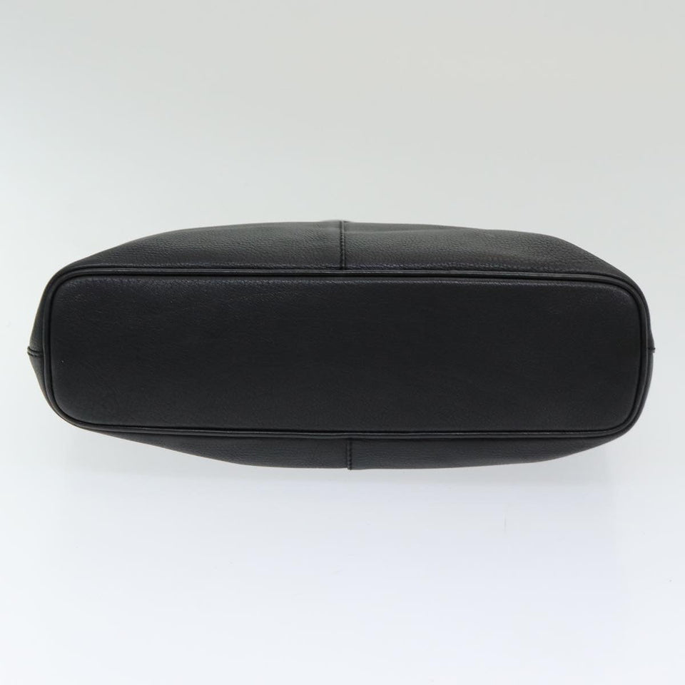 Luxury BurberrySs Hand Bag Leather Black Auth bs16614