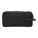 Luxury Burberry Second Bag Nylon Leather Black Silver Auth bs16972