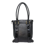 Luxury Burberry Shoulder Bag Leather Black Gold Auth bs17314