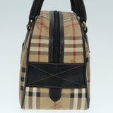 Luxury BurberrySs Nova Check Hand Bag PVC Beige Auth bs17698