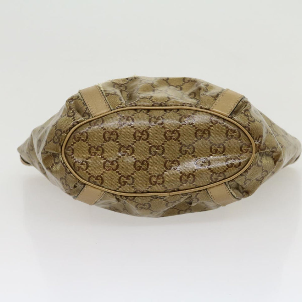 Gucci GG Canvas Tote Bag Beige Gold 211983204991 bs1798