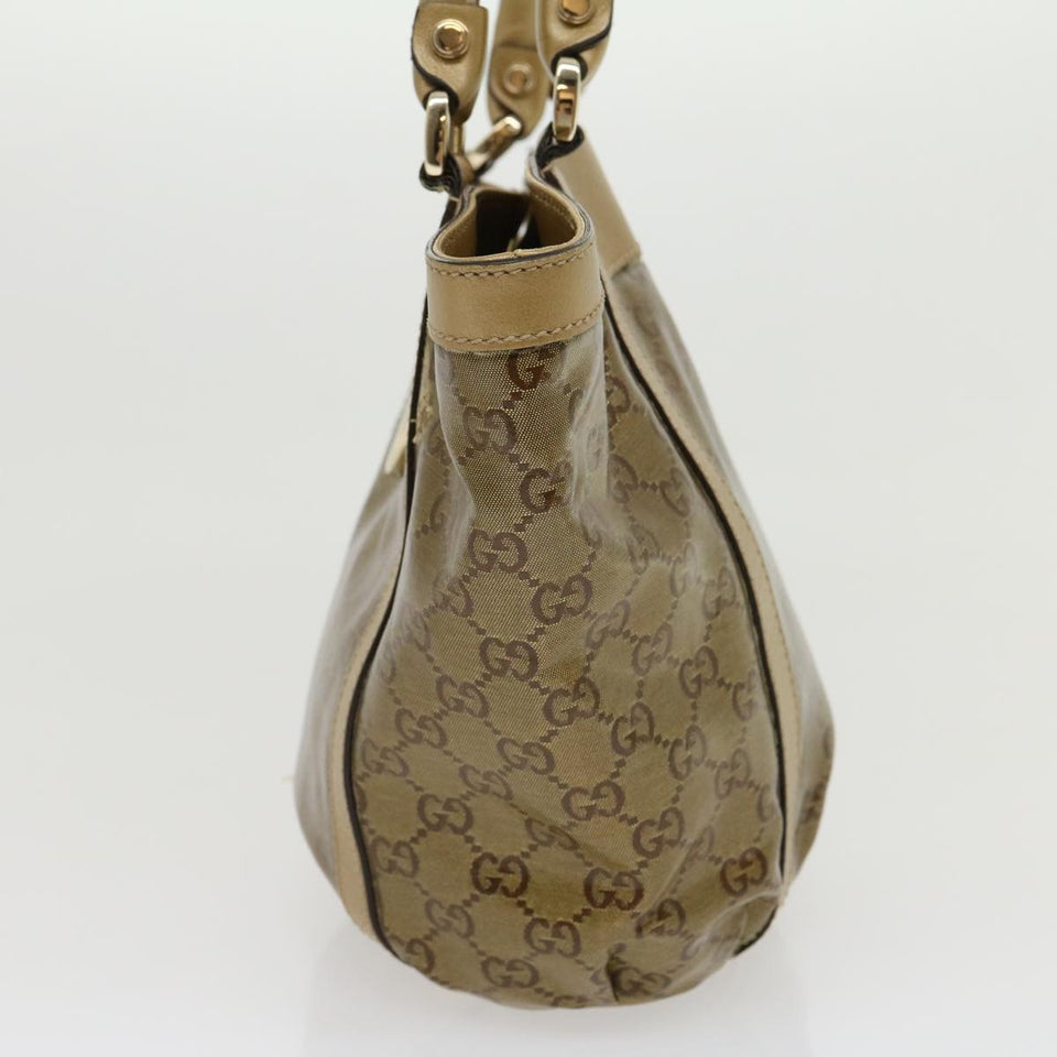 Gucci GG Canvas Tote Bag Beige Gold 211983204991 bs1798