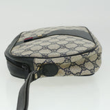 Gucci Sherry Line GG Canvas Clutch Bag PVC Leather Navy Red bs2972