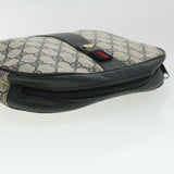 Gucci Sherry Line GG Canvas Clutch Bag PVC Leather Navy Red bs2972