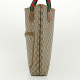 Gucci GG Plus Canvas WebSherry Line Tote Bag Beige Red Green bs3253