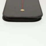 Gucci Web Sherry Line Necktie Case Leather Brown Green Red bs3500