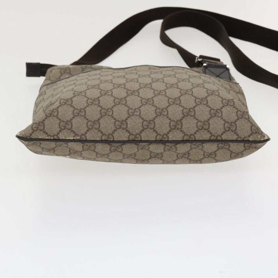 Gucci GG Canvas Shoulder Bag PVC Leather Beige bs3746