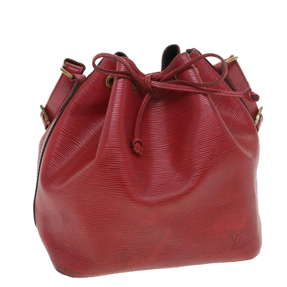 Louis Vuitton Epi Petit Noe Shoulder Bag Red LV bs4678