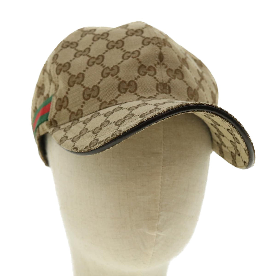 Gucci GG Canvas Cap L Beige 200035 bs4818