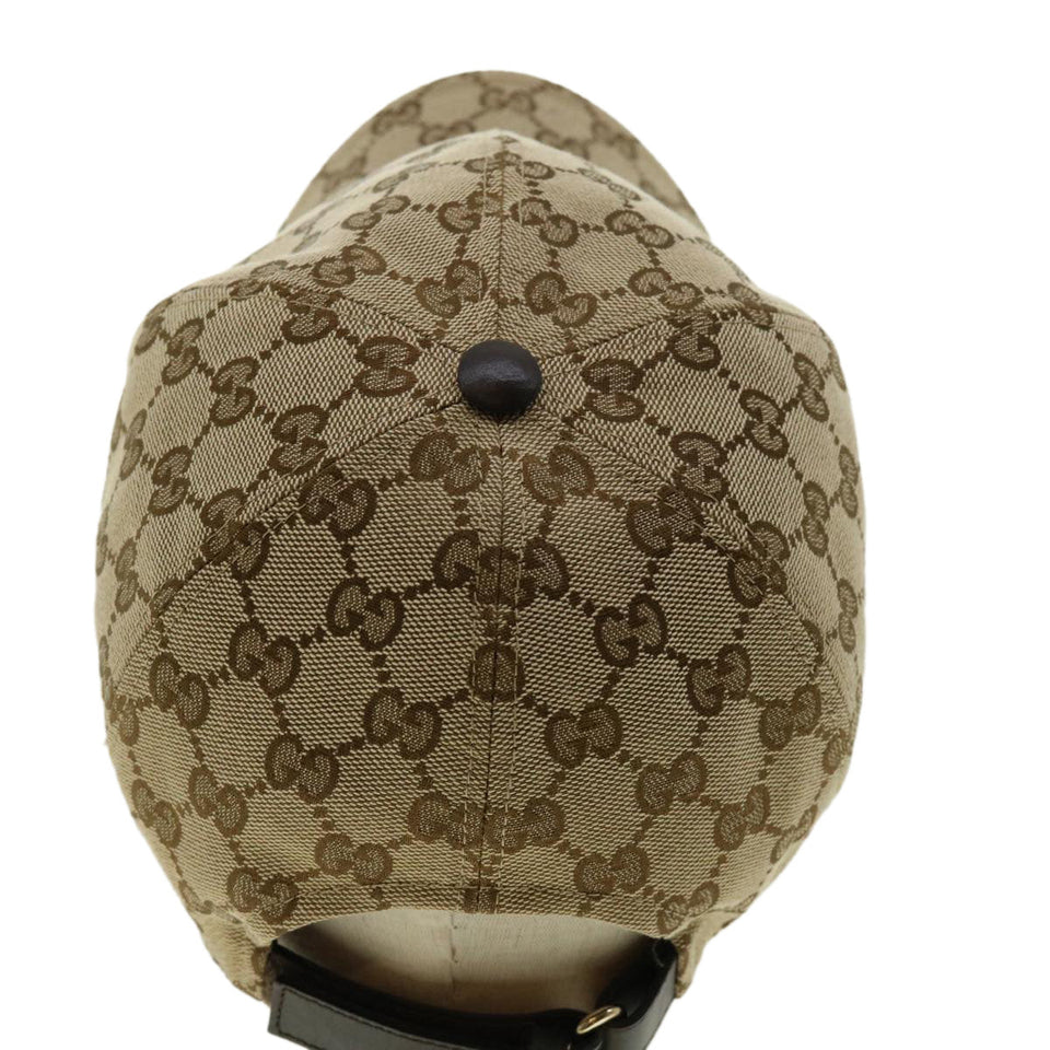 Gucci GG Canvas Cap L Beige 200035 bs4818