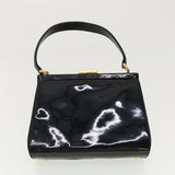 Gucci Pouch Hand Bag Patent 2Set Black bs4845