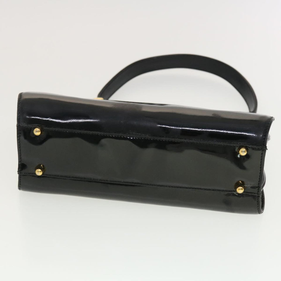 Gucci Pouch Hand Bag Patent 2Set Black bs4845