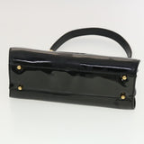 Gucci Pouch Hand Bag Patent 2Set Black bs4845