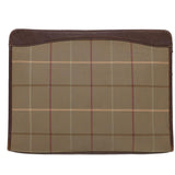 Luxury BurberrySs Nova Check Clutch Bag Nylon Beige Auth bs4852