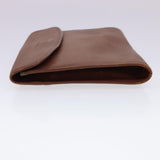 Luxury BurberrySs Clutch Bag Leather 2Set Brown Black Auth bs4863