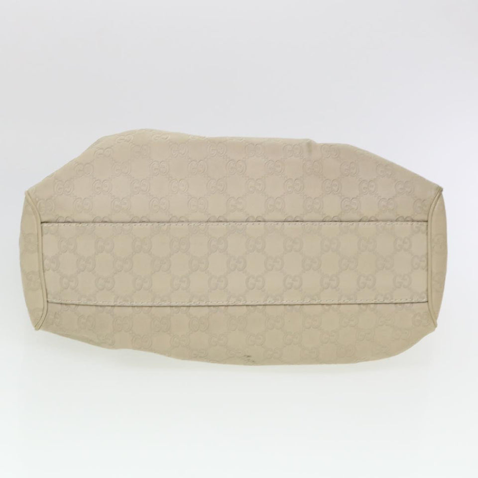 Gucci Gucci Shima GG Tote Bag Leather Beige 211944 bs4876