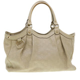 Gucci Gucci Shima GG Tote Bag Leather Beige 211944 bs4876