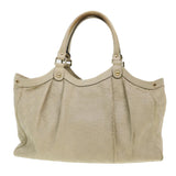 Gucci Gucci Shima GG Tote Bag Leather Beige 211944 bs4876
